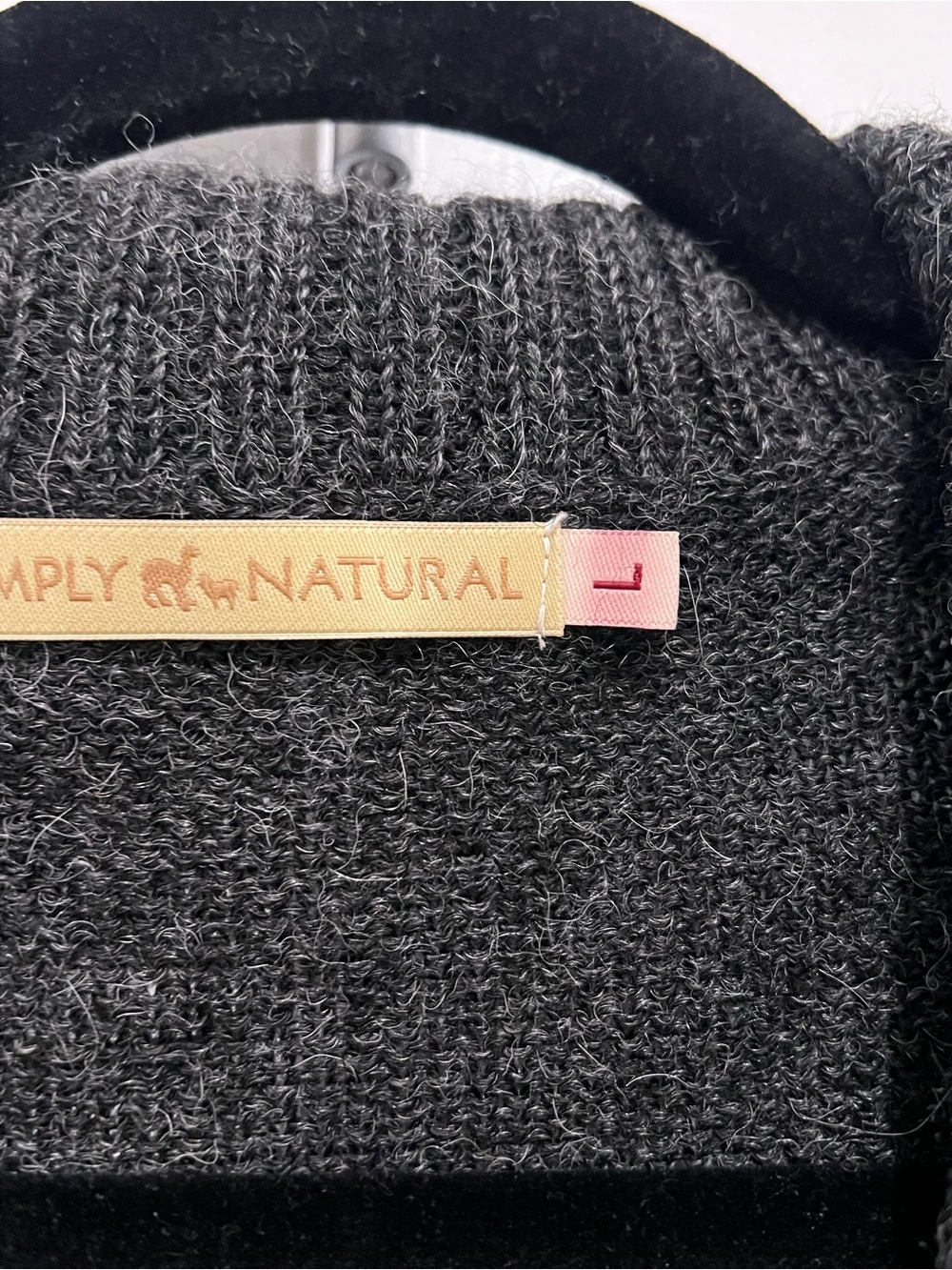 Simply Natural 100% Alpaca Dark Gray Full Zip Sweater - Men's Large - Picture 6 of 11